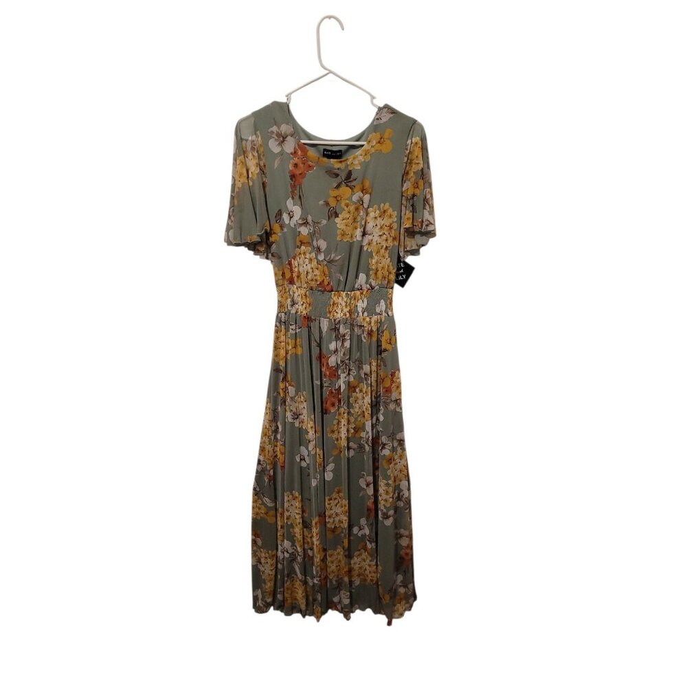 Kate And Lilly Chiffon Sheer Lined Maxi Dress Floral Women's 12 NWT Garden Fairy